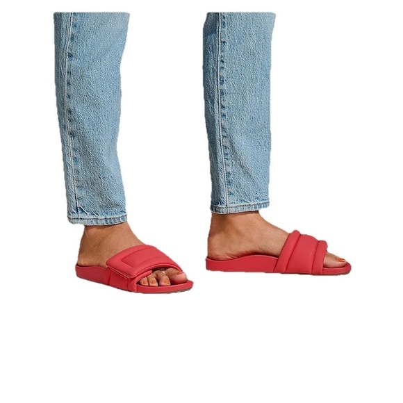 OluKai Sunbeam Slide Women's Sandals Lehua Flower Red Size 10 NEW No Box - Picture 1 of 11